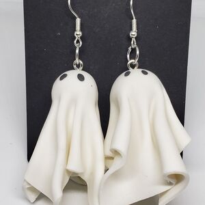 Handmade Halloween Ghost Dangle Earrings